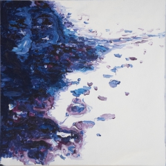 Oil on canvas painting 61 cm x 61 cm x 11 cm