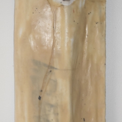 wounded 1 of n Encaustic painting 41.5 cm x 176 cm x13 cm
