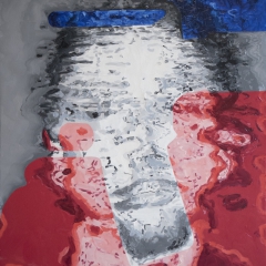 Oil on canvas painting 106.5 cm x 122 cm x 11 cm